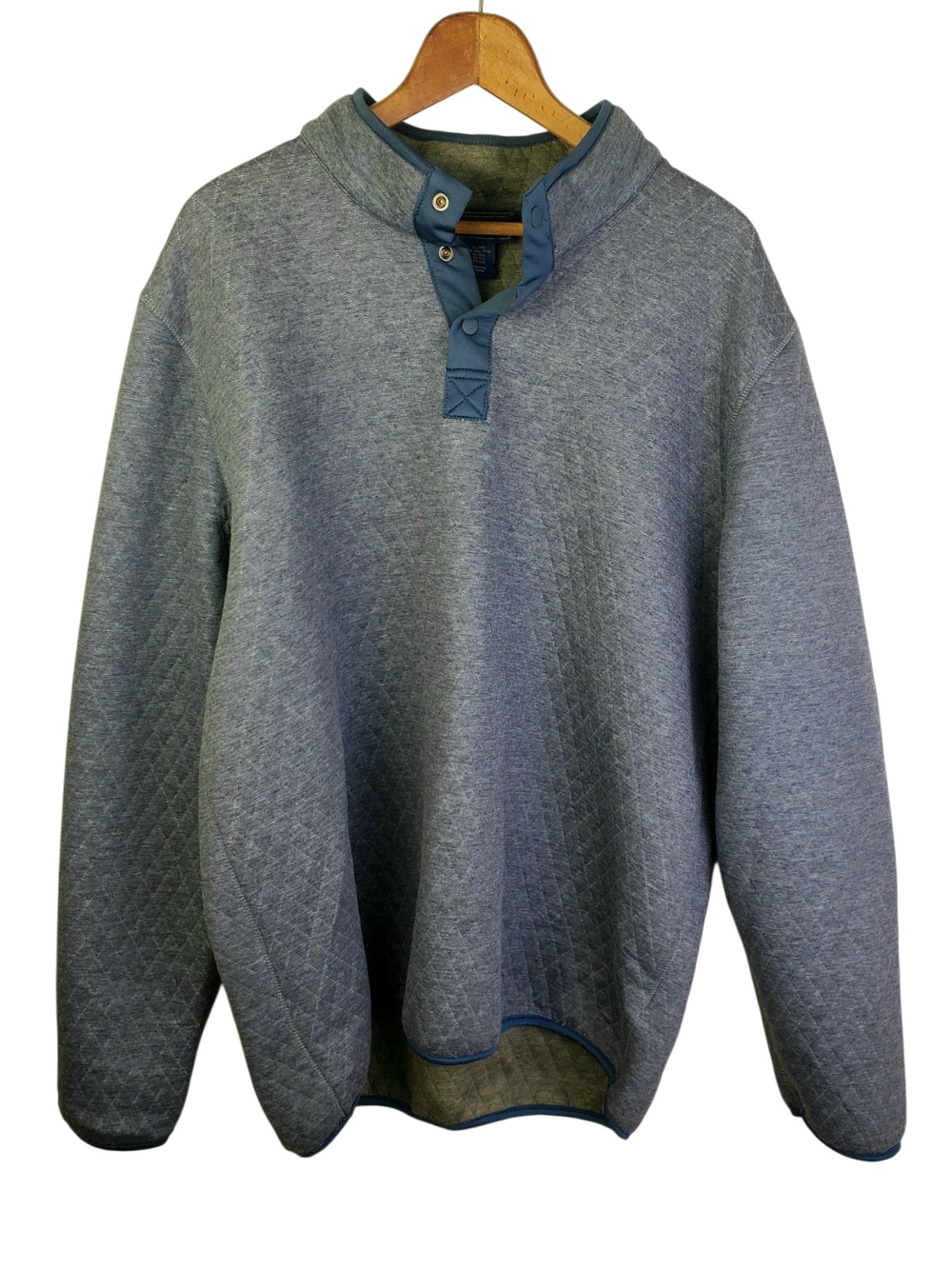 Wilkens Bros Heritage Collection Quilted 1/4 Snap Pullover Sweater Blue XXL #381